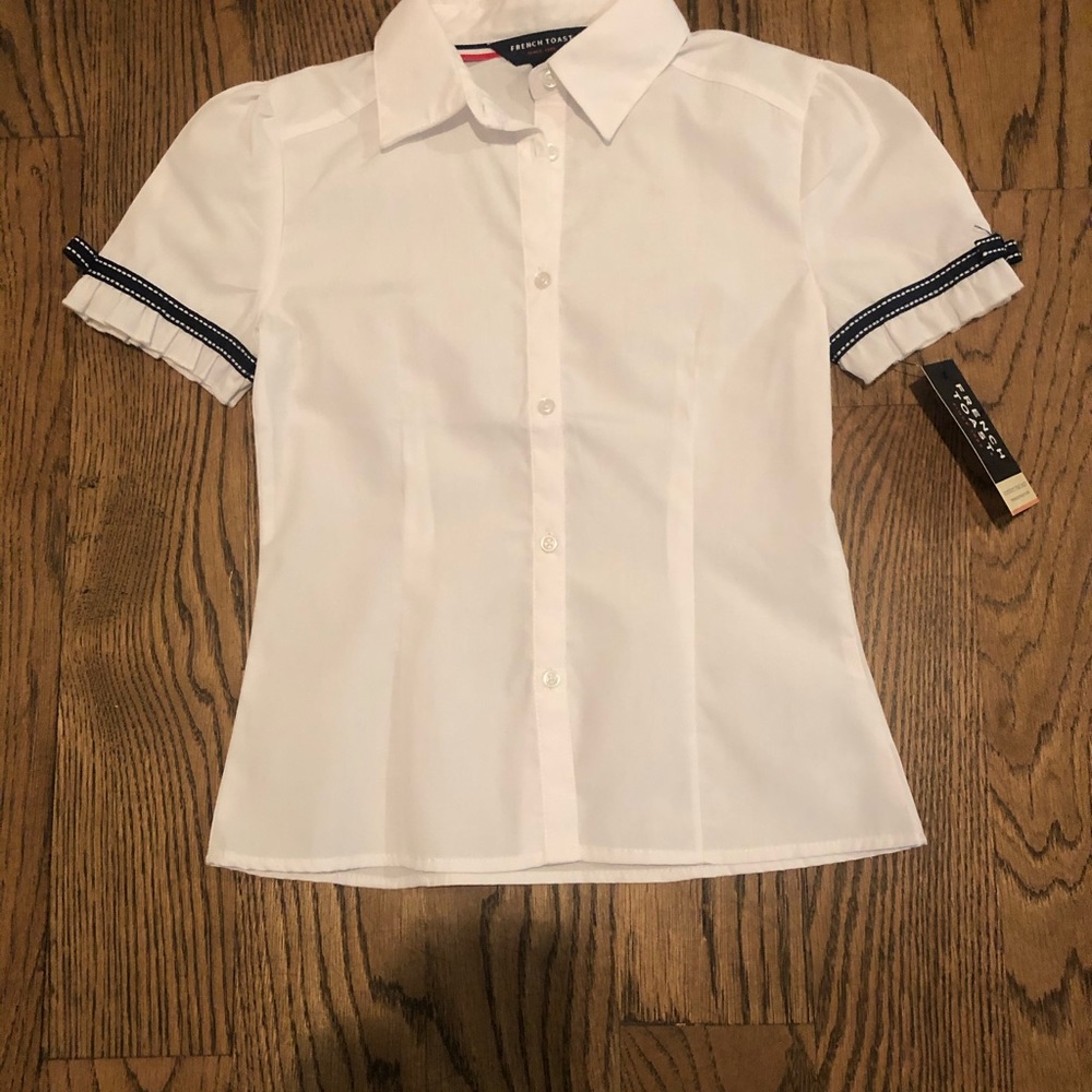 White button down blouse
